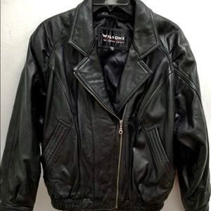Vintage Wilson’s Genuine Leather Bomber (Black/XS)